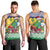 Personalized Saint Vincent and the Grenadines Christmas Men Tank Top Santa Vincent Parrot - Wonder Print Shop