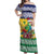 Personalized Saint Vincent and the Grenadines Christmas Off Shoulder Maxi Dress Santa Vincent Parrot - Wonder Print Shop