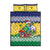 Saint Vincent and the Grenadines Christmas Quilt Bed Set Santa Vincent Parrot - Wonder Print Shop