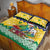 Saint Vincent and the Grenadines Christmas Quilt Bed Set Santa Vincent Parrot - Wonder Print Shop