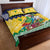 Saint Vincent and the Grenadines Christmas Quilt Bed Set Santa Vincent Parrot - Wonder Print Shop