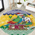 Saint Vincent and the Grenadines Christmas Round Carpet Santa Vincent Parrot