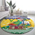 Saint Vincent and the Grenadines Christmas Round Carpet Santa Vincent Parrot