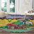 Saint Vincent and the Grenadines Christmas Round Carpet Santa Vincent Parrot