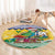 Saint Vincent and the Grenadines Christmas Round Carpet Santa Vincent Parrot