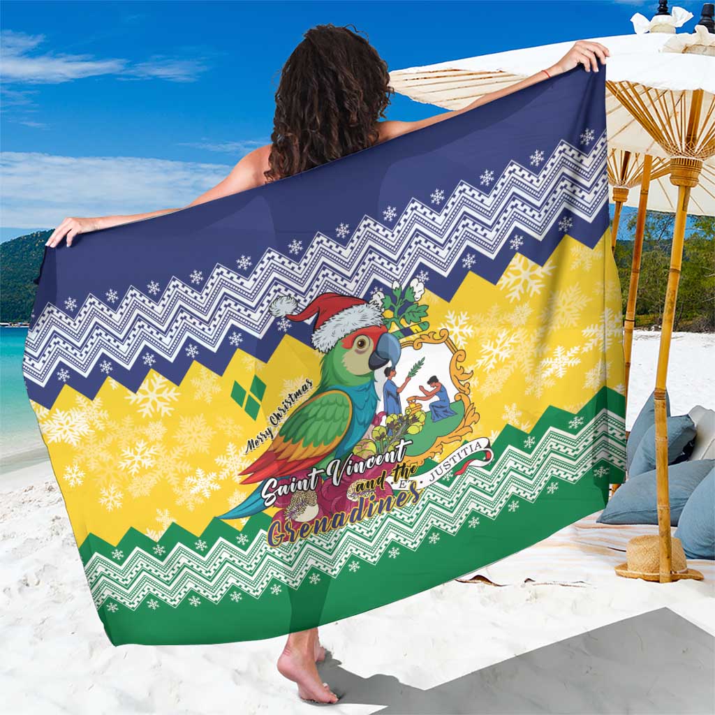 Saint Vincent and the Grenadines Christmas Sarong Santa Vincent Parrot