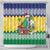 Saint Vincent and the Grenadines Christmas Shower Curtain Santa Vincent Parrot