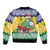 Personalized Saint Vincent and the Grenadines Christmas Sleeve Zip Bomber Jacket Santa Vincent Parrot - Wonder Print Shop