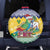 Saint Vincent and the Grenadines Christmas Spare Tire Cover Santa Vincent Parrot - Wonder Print Shop