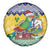 Saint Vincent and the Grenadines Christmas Spare Tire Cover Santa Vincent Parrot - Wonder Print Shop