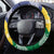 Saint Vincent and the Grenadines Christmas Steering Wheel Cover Santa Vincent Parrot - Wonder Print Shop