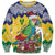 Personalized Saint Vincent and the Grenadines Christmas Sweatshirt Santa Vincent Parrot - Wonder Print Shop