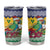 Saint Vincent and the Grenadines Christmas Tumbler Cup Santa Vincent Parrot - Wonder Print Shop