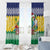 Saint Vincent and the Grenadines Christmas Window Curtain Santa Vincent Parrot - Wonder Print Shop