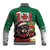 Morocco Christmas Baseball Jacket Santa Lion With Rose Xmas Vibe - Wonder Print Shop