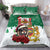 Morocco Christmas Bedding Set Santa Lion With Rose Xmas Vibe