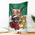 Morocco Christmas Blanket Santa Lion With Rose Xmas Vibe