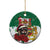 Morocco Christmas Ceramic Ornament Santa Lion With Rose Xmas Vibe - Wonder Print Shop