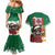 Morocco Christmas Couples Matching Mermaid Dress and Hawaiian Shirt Santa Lion With Rose Xmas Vibe - Wonder Print Shop