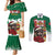 Morocco Christmas Couples Matching Mermaid Dress and Long Sleeve Button Shirt Santa Lion With Rose Xmas Vibe