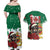 Morocco Christmas Couples Matching Off Shoulder Maxi Dress and Hawaiian Shirt Santa Lion With Rose Xmas Vibe - Wonder Print Shop