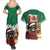 Morocco Christmas Couples Matching Summer Maxi Dress and Hawaiian Shirt Santa Lion With Rose Xmas Vibe - Wonder Print Shop