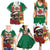 Morocco Christmas Family Matching Summer Maxi Dress and Hawaiian Shirt Santa Lion With Rose Xmas Vibe