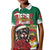 Morocco Christmas Kid Polo Shirt Santa Lion With Rose Xmas Vibe - Wonder Print Shop