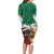 Morocco Christmas Long Sleeve Bodycon Dress Santa Lion With Rose Xmas Vibe - Wonder Print Shop