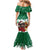 Morocco Christmas Mermaid Dress Santa Lion With Rose Xmas Vibe - Wonder Print Shop