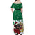 Morocco Christmas Off Shoulder Maxi Dress Santa Lion With Rose Xmas Vibe - Wonder Print Shop