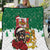 Morocco Christmas Quilt Santa Lion With Rose Xmas Vibe - Wonder Print Shop