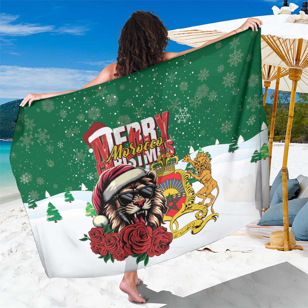 Morocco Christmas Sarong Santa Lion With Rose Xmas Vibe