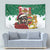 Morocco Christmas Tapestry Santa Lion With Rose Xmas Vibe