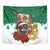 Morocco Christmas Tapestry Santa Lion With Rose Xmas Vibe