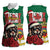 Morocco Christmas Women Sleeveless Polo Shirt Santa Lion With Rose Xmas Vibe - Wonder Print Shop