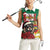 Morocco Christmas Women Sleeveless Polo Shirt Santa Lion With Rose Xmas Vibe - Wonder Print Shop