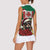 Morocco Christmas Women Sleeveless Polo Shirt Santa Lion With Rose Xmas Vibe - Wonder Print Shop