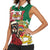 Morocco Christmas Women Sleeveless Polo Shirt Santa Lion With Rose Xmas Vibe - Wonder Print Shop