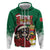 Morocco Christmas Zip Hoodie Santa Lion With Rose Xmas Vibe - Wonder Print Shop