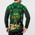 Ireland St Patrick's Day Button Sweatshirt Irish Shamrocks Leprechaun