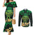 Ireland St Patrick's Day Couples Matching Mermaid Dress and Long Sleeve Button Shirt Irish Shamrocks Leprechaun