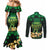 Ireland St Patrick's Day Couples Matching Mermaid Dress and Long Sleeve Button Shirt Irish Shamrocks Leprechaun