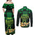 Ireland St Patrick's Day Couples Matching Off Shoulder Maxi Dress and Long Sleeve Button Shirt Irish Shamrocks Leprechaun