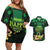 Ireland St Patrick's Day Couples Matching Off Shoulder Short Dress and Hawaiian Shirt Irish Shamrocks Leprechaun