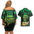 Ireland St Patrick's Day Couples Matching Off Shoulder Short Dress and Hawaiian Shirt Irish Shamrocks Leprechaun