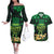 Ireland St Patrick's Day Couples Matching Off The Shoulder Long Sleeve Dress and Hawaiian Shirt Irish Shamrocks Leprechaun