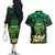 Ireland St Patrick's Day Couples Matching Off The Shoulder Long Sleeve Dress and Hawaiian Shirt Irish Shamrocks Leprechaun