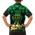 Ireland St Patrick's Day Family Matching Off The Shoulder Long Sleeve Dress and Hawaiian Shirt Irish Shamrocks Leprechaun