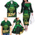 Ireland St Patrick's Day Family Matching Off The Shoulder Long Sleeve Dress and Hawaiian Shirt Irish Shamrocks Leprechaun